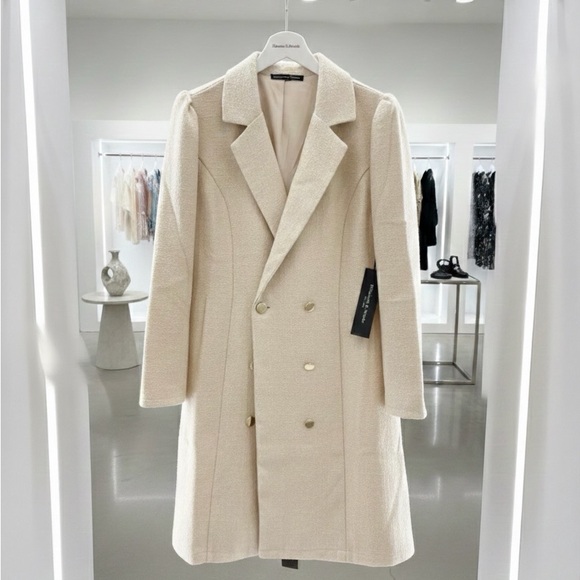 Tweed-Style Long Coat by Nicole and Elizabeth - Size L - NWT